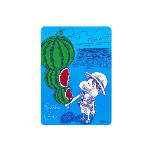 Luffy Natsucomi Watermelon 2026 Metallic Glitter Card